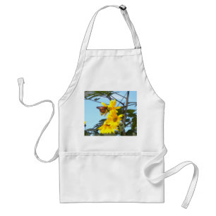 Papillon sur le tablier de tournesol