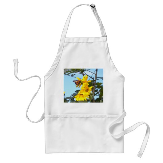 Papillon sur le tablier de tournesol (Devant)