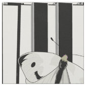 Papillon sur le tissu de motif de clavier (Fermer)