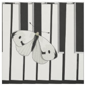 Papillon sur le tissu de motif de clavier (Échantillon)