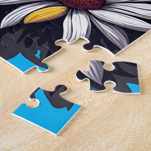 Papillon sur les marguerites - Puzzle (Côté)