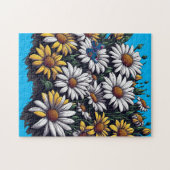 Papillon sur les marguerites - Puzzle (Horizontal)