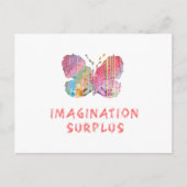 "Papillon Surplus d'Imagination" Carte postale Art (Devant)