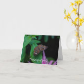 Papillon tacheté Penser à votre carte (Fleur jaune)