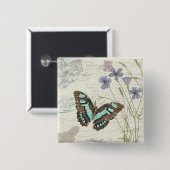 Papillon Tales Vierkante Button 5,1 Cm (Voorkant /achterkant)