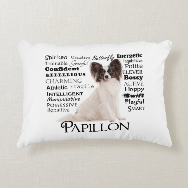 Papillon Traits Pillow Accent Kussen (Voorkant)