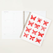 Papillon Tribal Rouge Ornemental (Devant avec enveloppe)