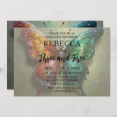 Papillon trois et invitations gratuites pour l'ann (Devant / Derrière)