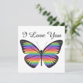 Papillon Tu Es Aimé Carte Plate (Debout devant)