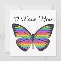 Papillon Tu Es Aimé Carte Plate