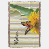 Papillon Tulipe de tournesol Lancer la couverture (devant Vertical)