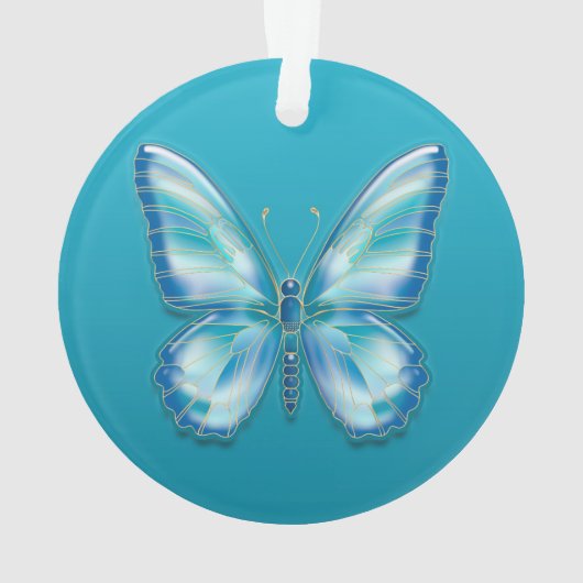 Papillon turquoise (dos)