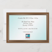 Papillon Turquoise Brown Invitations de fête d'ann (Dos)