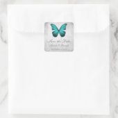 Papillon turquoise Enregistrer les stickers Date (Sac)