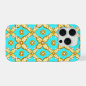 Papillon Turquoise Luxe ✨ Motif Orné Or Perle (Verso Horizontal)