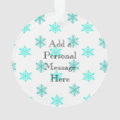 Papillon turquoise Message personnel Garde de Noël (dos)