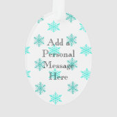 Papillon turquoise Message personnel Garde de Noël (dos)