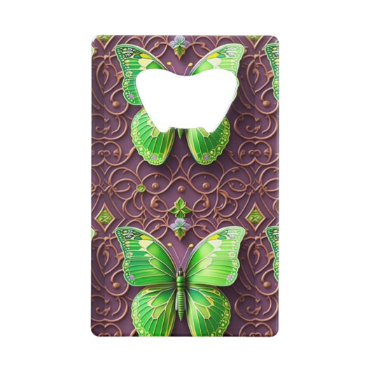 Papillon vert en optique 3D (Devant)