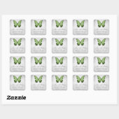 Papillon vert Enregistrer les stickers Date (Feuille)