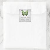 Papillon vert Enregistrer les stickers Date (Sac)