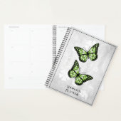 Papillon vert Floral Planner (Devant avec enveloppe)