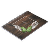 Papillon vert rustique Carnet personnalisé (Côté gauche)