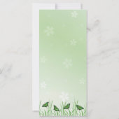 Papillon vert sur vert clair - carte menu (Dos)