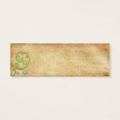 Papillon vert vintage Merci note (Dos)