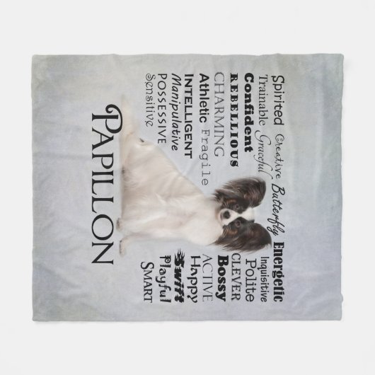 Papillon vertrekt met een rugzak fleece deken (Voorkant (Horizontaal))