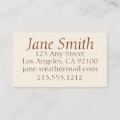 Papillon & Vines Shabby Chic Cartes d'appel (Dos)