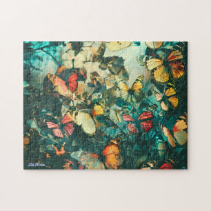 papillon vintage coloré relax yeux puzzle