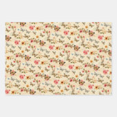 Papillon vintage et fleurs 3 feuilles plates Envel (Devant 2)