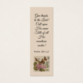 Papillon Vintage Floral Élégant Verse Bible (Devant)