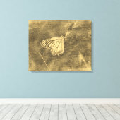 Papillon vintage sur la toile enroulée #2 (Insitu (Plancher de Bois))