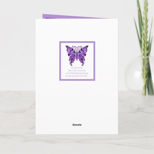 Papillon violet 31 carte blanche (Dos)