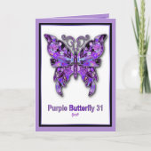 Papillon violet 31 carte blanche (Devant)