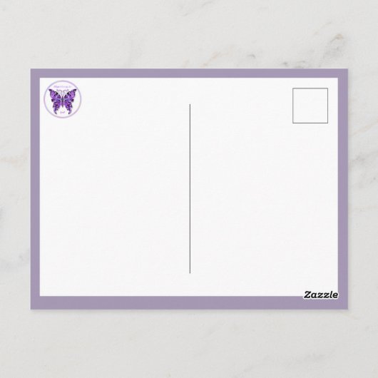 Papillon violet 31 carte postale (Dos)