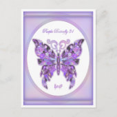 Papillon violet 31 carte postale (Devant)