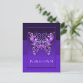Papillon violet 31 carte postale (Debout devant)