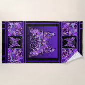 Papillon violet 31 Serviette de plage (Devant)