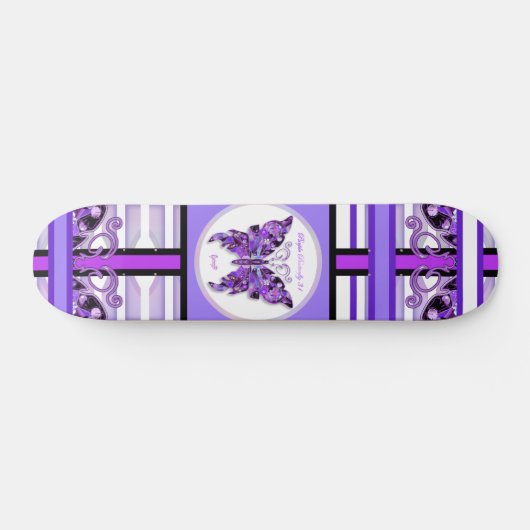 Papillon violet 31 Skateboard (Horz)
