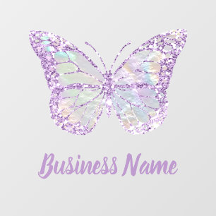 Papillon violet autocollant pour fenêtre