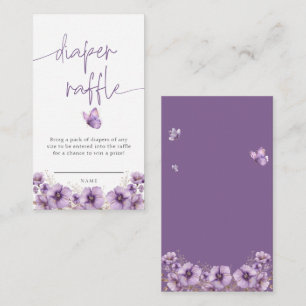 Papillon violet Baby shower de la carte de