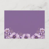 Papillon violet Baby shower de la carte de  (Dos)