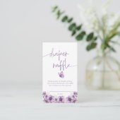 Papillon violet Baby shower de la carte de (Debout devant)