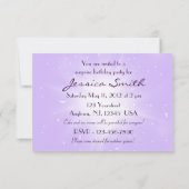 Papillon violet carte d'invitation RSVP Anniversai (Dos)