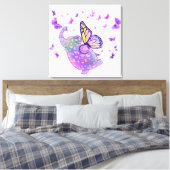 Papillon violet Eléphant toile volante Imprimer (Insitu(Chambre))
