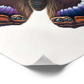 Papillon violet Empereur Art Imprimer Poster (Coin)