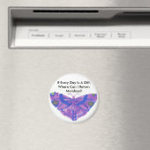 papillon violet humoristique aimant frigo (In Situ (Lave-vaisselle))