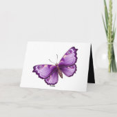 Papillon violet/noir Carte de remerciements (Dos)